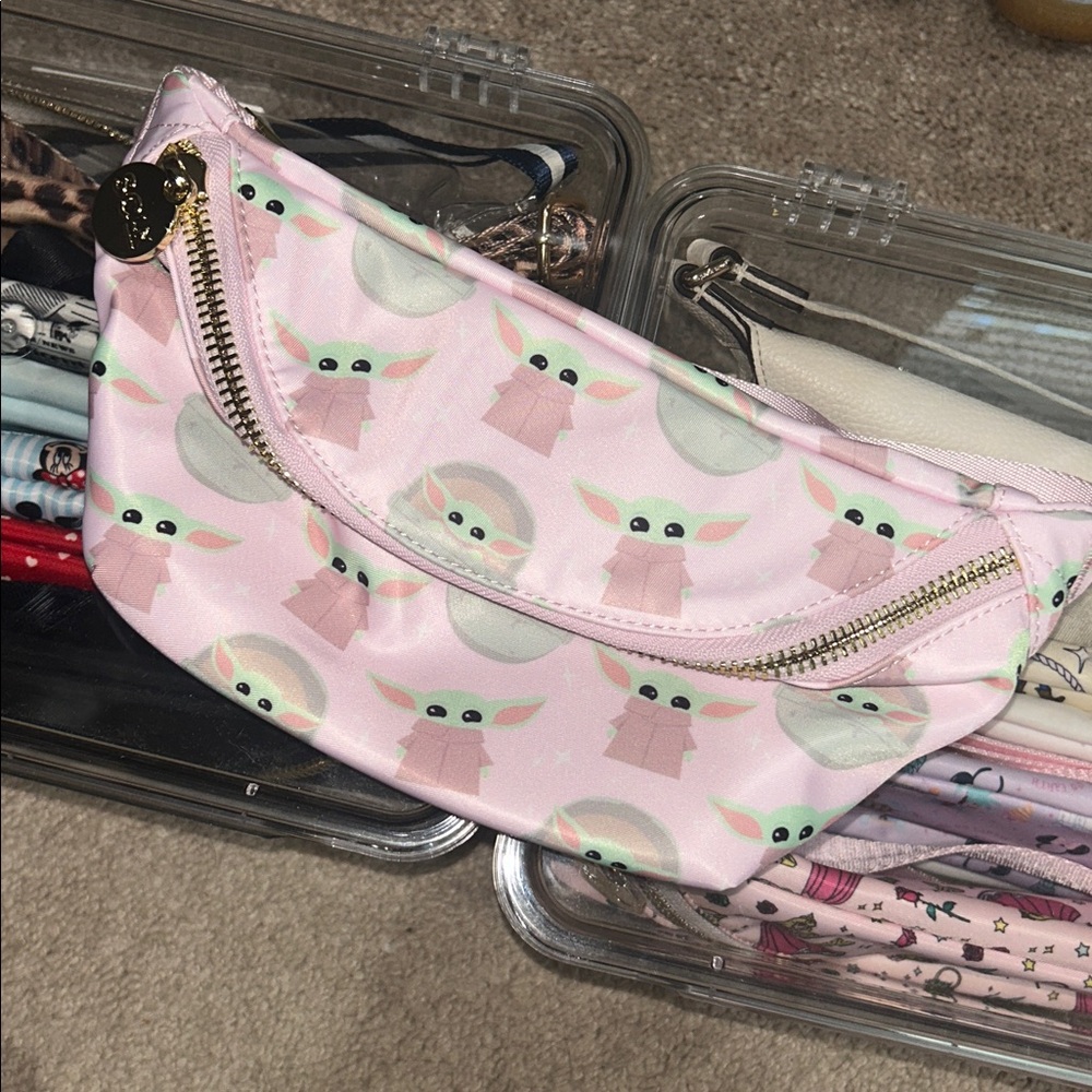 Stoney clover Pink Baby Yoda Print Fanny Pack